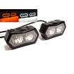 Фары AURORA 40W*2шт - Ближнего света ALO-P-L-4-P31T7-AW, (Подсветка Белая-Жёлтая) 3600Lm