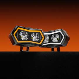Фара AURORA 40W - Ближнего света ALO-P-L-4-P31T7-AW, (Подсветка Белая-Жёлтая) (светодиоды Osram) 3600Lm