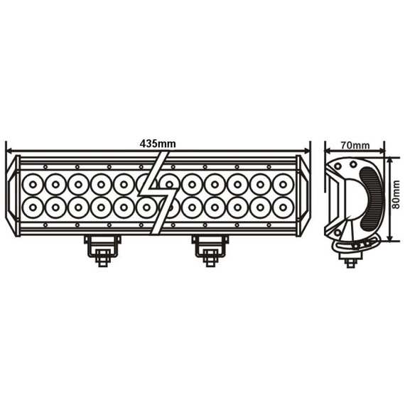Светодиодная LED балка 108W комбинированного света, 3400-108C (светодиоды CREE), изображение 5
