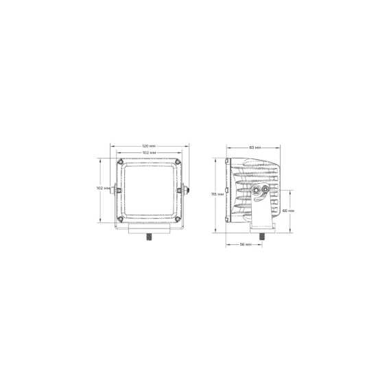 Светодиодная фара 89W - Водительский свет, Rigid MD-XL Серия PRO (12 светодиодов), (пара) 36V, изображение 2