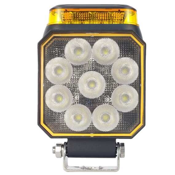 Светодиодная фара Samrai 27W - Рабочего света, с проблесковым маяком, 2027WM, 1230Lm, 9-24V