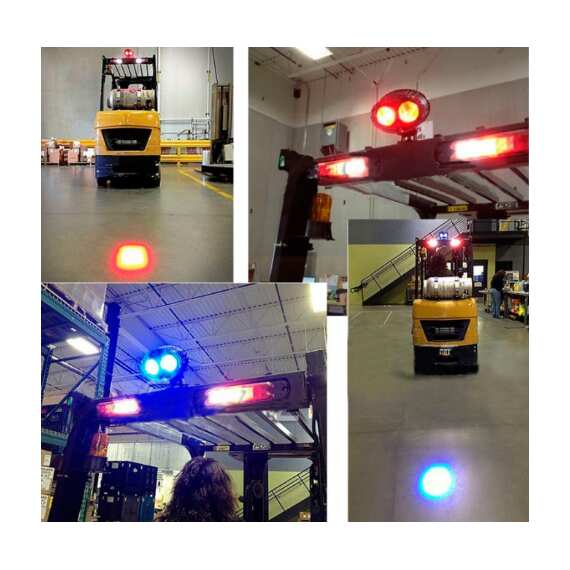 Маркерный  фонарь LOYO FORKLIFT 4020 Blue 10W  синяя точка,  на погрузчик, изображение 3