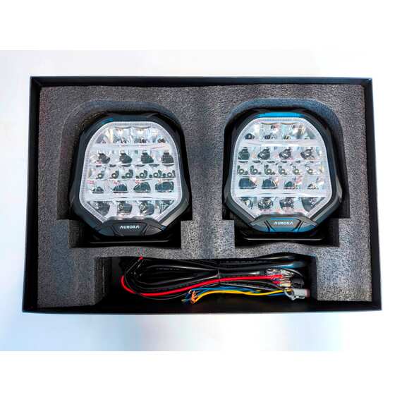 Светодиодные фары AURORA 270W - ALO-P-R-9-R11Y-AW - Комбинированный свет (белый свет) + ДХО (Желтый ) (Светодиоды OSRAM)
