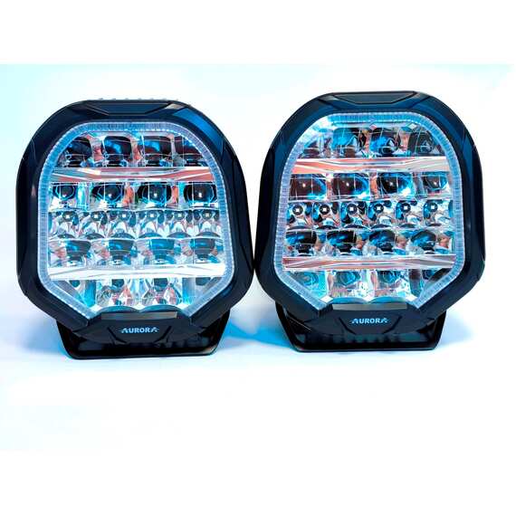 Светодиодные фары AURORA 270W - ALO-P-R-9-R11Y-AW - Комбинированный свет (белый свет) + ДХО (Желтый ) (Светодиоды OSRAM)