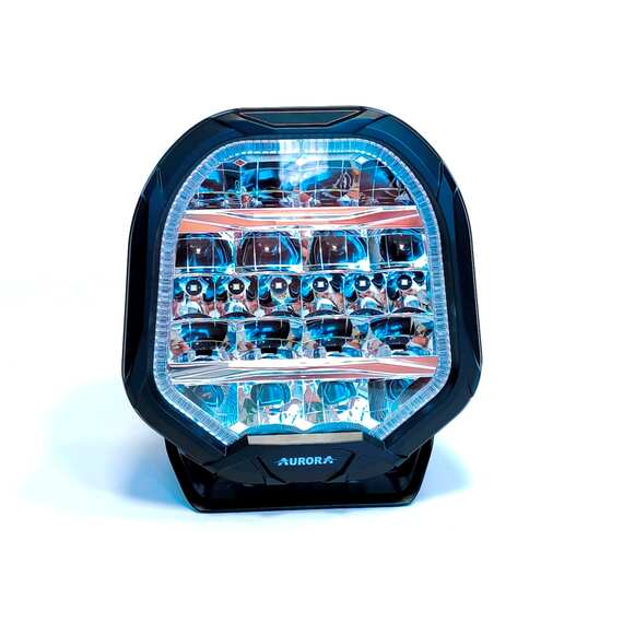 Светодиодные фары AURORA 270W - ALO-P-R-9-R11Y-AW - Комбинированный свет (белый свет) + ДХО (Желтый ) (Светодиоды OSRAM)