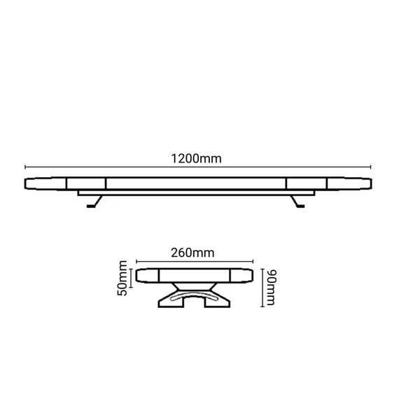 Балка проблесковая 234W с ПДУ, 120 см, Samrai 48A-234W, (светодиоды Philips), изображение 4