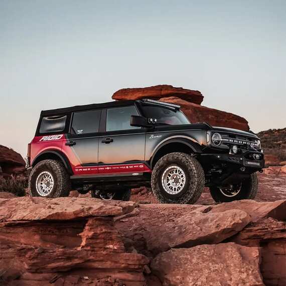 Светодиодная балка Rigid Revolve 20" комбо свет, с белой подсветкой (14 диодов), изображение 6