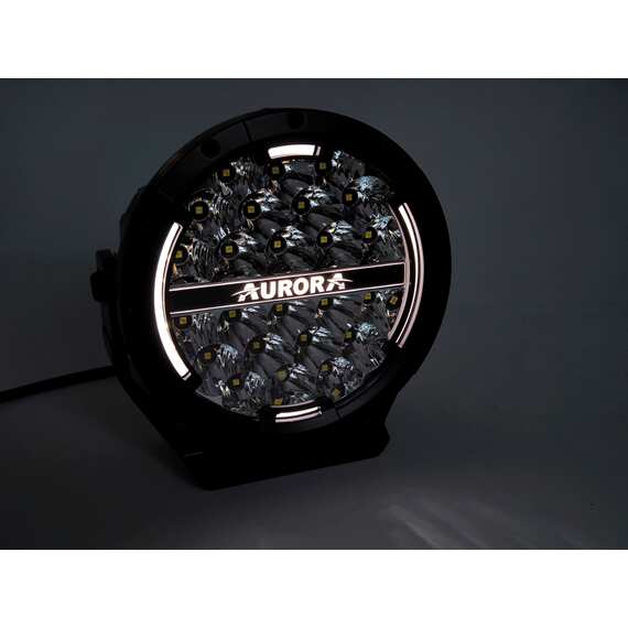 Светодиодные фары AURORA 120W - ALO-P-R-7-C34D1-AW - Комбинированный свет (белый свет)7400 Lm+ ДХО (Белый и Желтый)