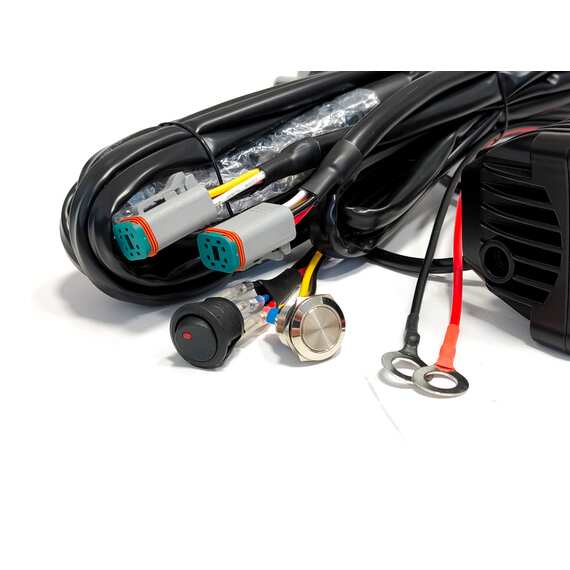Светодиодные фары 30W*2 AURORA - ALO-D3-2-P23 - Комбинированный свет, подсветка RGB