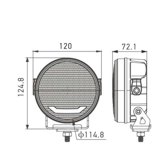 Фароискатель SANMAK ручной 80W - Рабочий свет + габарит 2W Янтарный, SA6351-80H (светодиоды CREE) 6500Lm