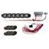 Комплект универсальных ДХО Rigid Rock Light Kit- Красный цвет свечения (6 модулей подсветки+ блок управления)
