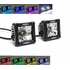 Светодиодные фары 30W*2 AURORA - ALO-D3-2-P23 - Комбинированный свет, подсветка RGB